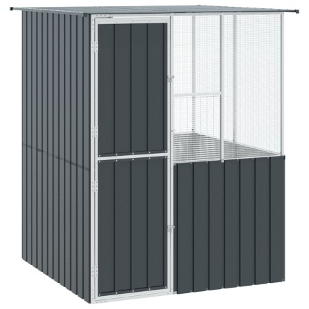 Jaula para Pájaros Antracita 215x78x200 cm Acero Galvanizado de , Pies y jaulas para pájaros - Ref: Foro24-3325168, Precio: 4...