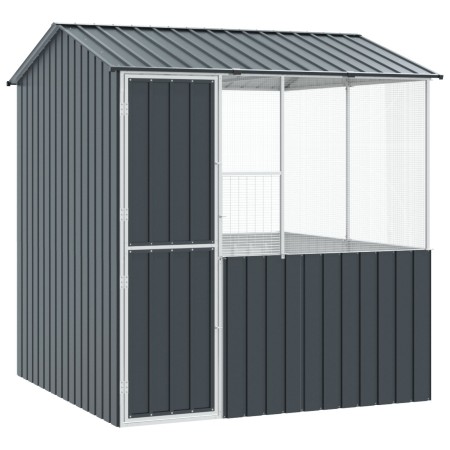 Jaula para pájaros Antracita 215x78x200 cm de acero galvanizado de , Pies y jaulas para pájaros - Ref: Foro24-3325170, Precio...
