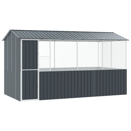 jaula para pájaros antracita 215x78x200 cm acero galvanizado de , Pies y jaulas para pájaros - Ref: Foro24-3325171, Precio: 8...