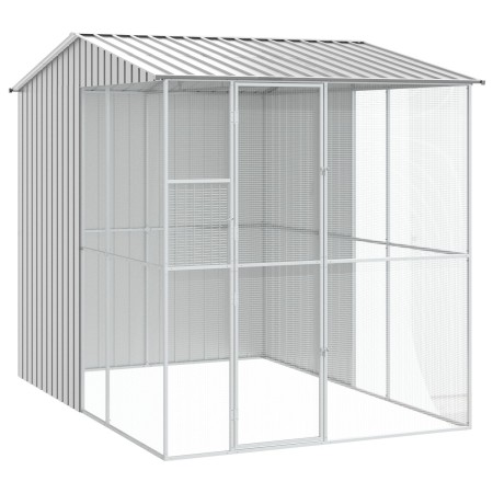 Aviario para aves Gris 215x310x247 cm Acero de , Pies y jaulas para pájaros - Ref: Foro24-3325177, Precio: 623,37 €, Descuent...
