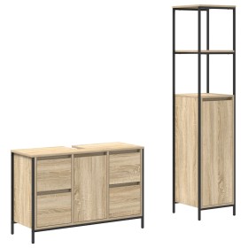 Conjunto de Muebles de Baño de 2 Piezas VidaXL de Madera Ingenierizada color Roble Sonoma de , Tocadores de baño - Ref: Foro2...