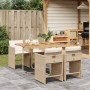 Set comedor de jardín 5 pzas con cojines ratán sintético beige en Conjuntos de jardín | Comprar online en Foru.es