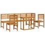 Juego de comedor de jardín de 6 piezas de madera de acacia de , Mesas de jardín - Ref: Foro24-3328697, Precio: 491,77 €, Desc...