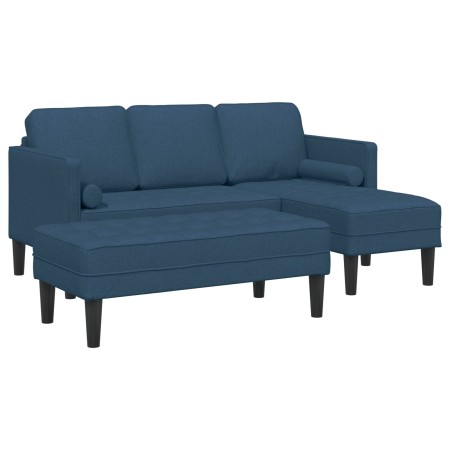 Juego de Sofá de 2 Piezas con Cojines de Tela Azul de , Sofás - Ref: Foro24-3329259, Precio: 370,66 €, Descuento: -5%%