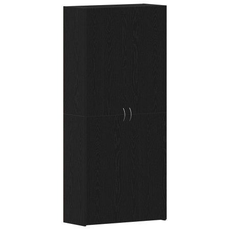 Cabinet para zapatos Negro Roble 80x35,5x180 cm Madera elaborada de , Zapateros y organizadores de calzado - Ref: Foro24-3333...