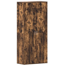 Armario para Zapatos Roble Ahumado 80x39x180 cm Madera Elaborada de , Zapateros y organizadores de calzado - Ref: Foro24-3333...
