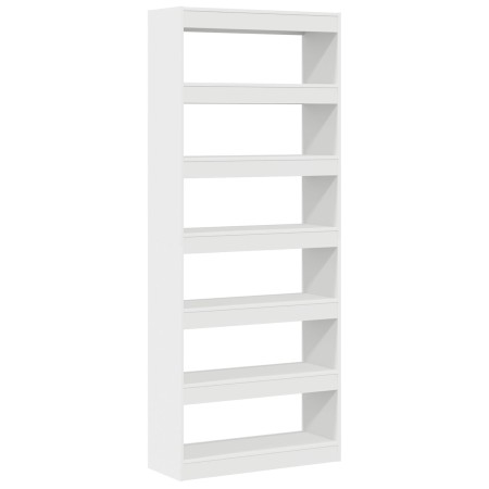 Estante Blanco Blanco Madera elaborada 80 x 30 x 198 cm de , Librerías y estanterías - Ref: Foro24-3333916, Precio: 123,25 €,...