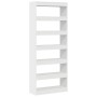 Estante Blanco Blanco Madera elaborada 80 x 30 x 198 cm de , Librerías y estanterías - Ref: Foro24-3333916, Precio: 123,25 €,...