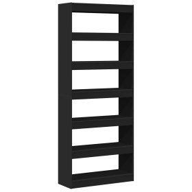 Comprar Estantería Negra Negro Madera 80 x 30 x