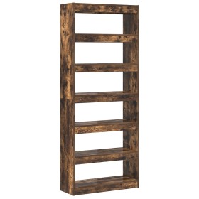 Estantería de Roble Ahumado Roble Ahumado Madera 80 x 30 x 198 cm de , Librerías y estanterías - Ref: Foro24-3333920, Precio:...