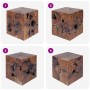 Taburetes/mesa de centro madera de teca maciza en Taburetes y sillas plegables | Comprar online en Foru.es