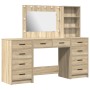 Set de tocador de 3 piezas con LED de madera de roble Sonoma de , Tocadores para dormitorios - Ref: Foro24-3334211, Precio: 3...
