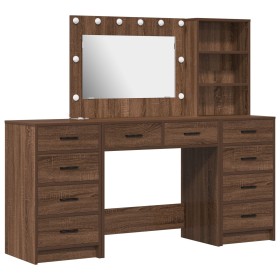 Juego de tocador de 3 piezas con LED en madera negra de , Tocadores para dormitorios - Ref: Foro24-3334215, Precio: 320,94 €,...