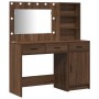 Set de tocador de 2 piezas con LED en madera oscura de , Tocadores para dormitorios - Ref: Foro24-3334269, Precio: 190,80 €, ...