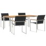 Juego de comedor de 5 piezas de madera maciza de Acacia,  Mesa de comedor al aire libre 180x90x75 cm de madera maciza de Acacia | Foro24.es | Tu tienda online para hogar, jardín y más Foro24.es