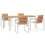 Juego de Comedor de Jardín de 5 Piezas en Madera de Teca, Mesa de Comedor Exterior 180x90x75 cm de Madera de Teca Maciza de ,...