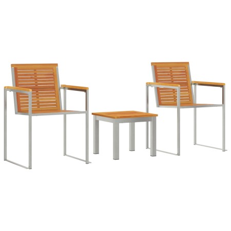 Tumbona con Sillas de Jardín 3 pcs de Madera Maciza de Acacia de , Sillas de jardín - Ref: Foro24-3334838, Precio: 307,51 €, ...