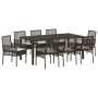 Juego de comedor de jardín de 9 piezas en ratán sintético marrón de , Sillas de jardín - Ref: Foro24-3334868, Precio: 615,70 ...