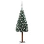 Árbol Navidad artificial delgado con LEDs y bolas verde 210 cm de vidaXL, Arboles de navidad - Ref: Foro24-3077913, Precio: 9...