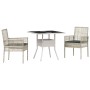 Conjunto de Comedor de Jardín de 3 Piezas Gris Claro Ratán de , Sillas de jardín - Ref: Foro24-3334933, Precio: 186,67 €, Des...