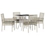 Conjunto de Comedor de Jardín de 5 Piezas en Ratán Sintético Gris Claro de , Sillas de jardín - Ref: Foro24-3334934, Precio: ...