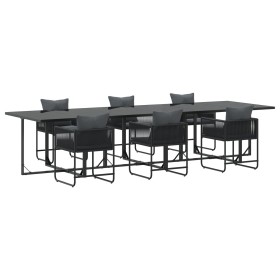 Conjunto de Comedor de Jardín de 9 Piezas con Cojines de Acero y Rattan Sintético de , Conjuntos de jardín - Ref: Foro24-3335...