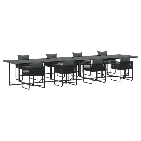Juego de Comedor de Jardín de 12 Piezas con Cojines de Acero y Ratán Sintético de , Conjuntos de jardín - Ref: Foro24-3335875...