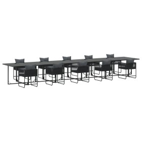 Conjunto de Comedor de Jardín de 15 Piezas con Cojines Acero y Rattan Polipropileno de , Conjuntos de jardín - Ref: Foro24-33...