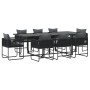 Conjunto de Comedor de Jardín de 10 Piezas con Cojines de Acero y Ratán Sintético de , Conjuntos de jardín - Ref: Foro24-3335...