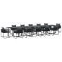 Juego de Comedor de Jardín de 16 Piezas con Cojines de Acero y Polyratán de , Conjuntos de jardín - Ref: Foro24-3335885, Prec...