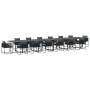 Conjunto de Comedor de Jardín de 19 Piezas con Cojines de Acero Negro y Ratán Sintético de , Conjuntos de jardín - Ref: Foro2...