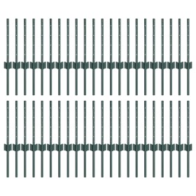Poste de Cerca 44 pcs U-Channel Verde 80 cm de Acero de , Postes de cerca - Ref: Foro24-3335911, Precio: 110,85 €, Descuento:...