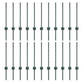 Postes de Cerca 22 pcs U-Channel Verde 100 cm Acero de , Postes de cerca - Ref: Foro24-3335914, Precio: 67,51 €, Descuento: %