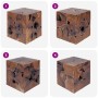 Taburetes/mesa de centro madera de teca maciza en Taburetes y sillas plegables | Comprar online en Foru.es