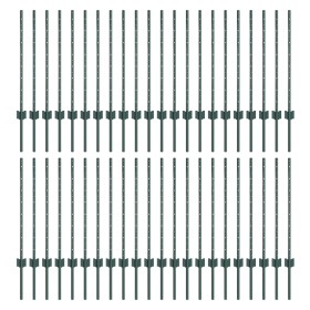 Postes de cerca 44 pcs U-Channel Verde 120 cm Acero de , Postes de cerca - Ref: Foro24-3335917, Precio: 145,48 €, Descuento: %