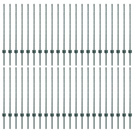 Postes de Cerca 44 pcs U-Channel Verde 140 cm Acero de , Postes de cerca - Ref: Foro24-3335919, Precio: 178,06 €, Descuento: %