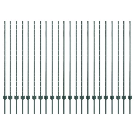Postes de Cerca 22 piezas U-Channel Verde 180 cm Acero | Foro24.es | Tu tienda online para hogar, jardín y más Foro24.es