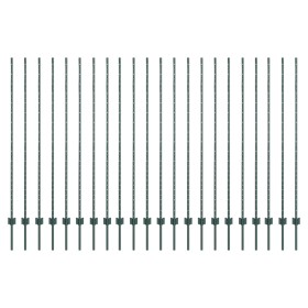 Postes de Cerca 22 pcs U-Channel Verde 200 cm Acero de , Postes de cerca - Ref: Foro24-3335924, Precio: 118,57 €, Descuento: %