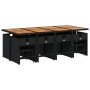Set de comedor de jardín 9 pzas y cojines ratán sintético negro en Conjuntos de jardín | Comprar online en Foru.es