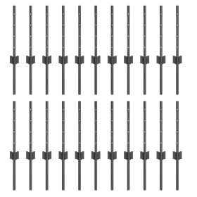 Comprar Postes de Cerca 22 pcs U-Channel Gris 80