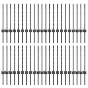 Postes de Cerca 44 pcs U-Channel Gris 100 cm Acero de , Postes de cerca - Ref: Foro24-3335933, Precio: 135,02 €, Descuento: -5%%