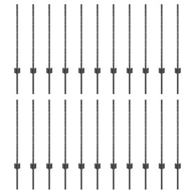 Postes de cerca 22 pcs U-Channel Gris 120 cm de acero de , Postes de cerca - Ref: Foro24-3335934, Precio: 87,43 €, Descuento:...