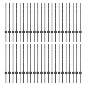 Postes de Cerca 44 pcs U-Channel Gris 120 cm Acero de , Postes de cerca - Ref: Foro24-3335935, Precio: 157,63 €, Descuento: -5%%