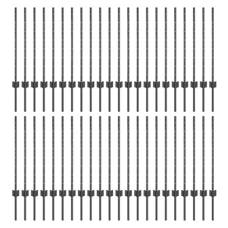 Postes de Cerca 44 pcs U-Channel Gris 120 cm Acero de , Postes de cerca - Ref: Foro24-3335935, Precio: 157,63 €, Descuento: -5%%