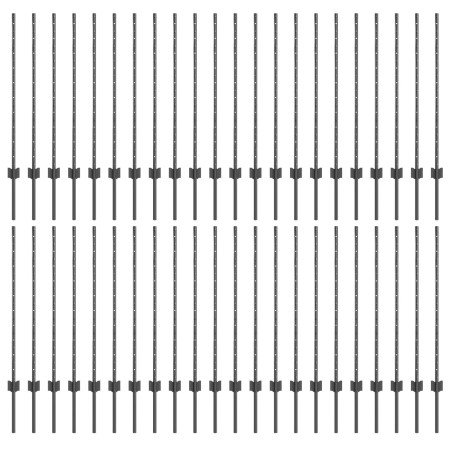 Postes de Cerca 88 pcs en U Gris 140 cm Acero de , Postes de cerca - Ref: Foro24-3335937, Precio: 192,92 €, Descuento: %