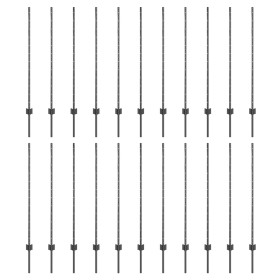Postes de Cerca 44 pcs U-Channel Gris 160 cm Acero de , Postes de cerca - Ref: Foro24-3335938, Precio: 110,35 €, Descuento: %