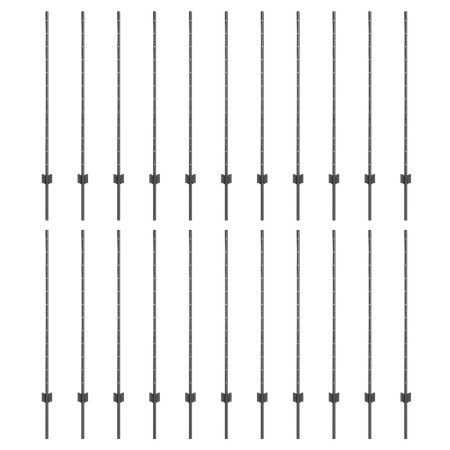 Postes de Cerca 44 pcs U-Channel Gris 160 cm Acero de , Postes de cerca - Ref: Foro24-3335938, Precio: 110,35 €, Descuento: %