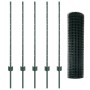 Cerca Euro con 5 postes U Verde 1x10 m Acero de , Postes de cerca - Ref: Foro24-3335967, Precio: 72,58 €, Descuento: %