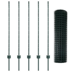 Cerca Euro de con 5 Postes en U Verde 1.2x10 m Acero de , Postes de cerca - Ref: Foro24-3335968, Precio: 86,96 €, Descuento: ...