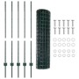 Valla Euro con 5 postes en U Verde 1.2x10 m Acero de , Postes de cerca - Ref: Foro24-3335984, Precio: 81,92 €, Descuento: -5%%